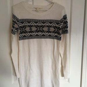Long knit sweater